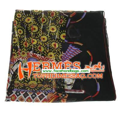 Hermes 100% Silk Square Scarf Purple HESISS 135 x 135